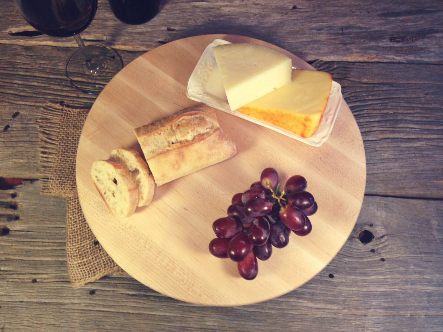 Butcher Block Style Hard Maple Lazy Susan