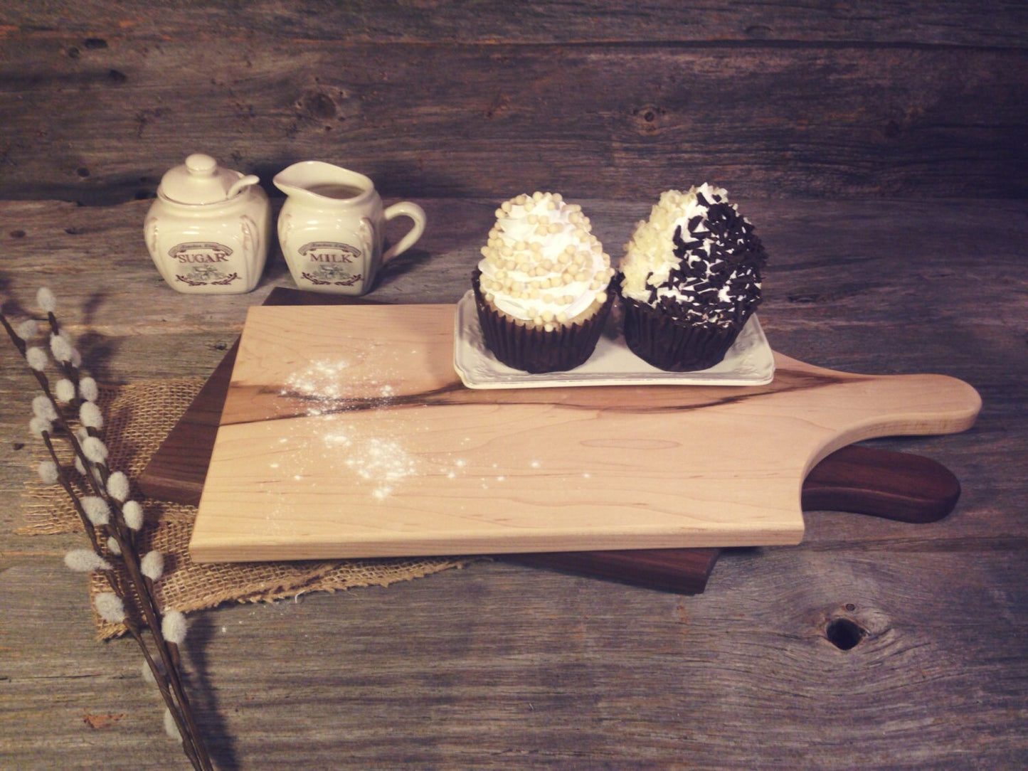 Large Hard Maple Reversible Serving Board w/Handle