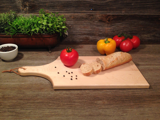 Large Hard Maple Reversible Serving Board w/Handle