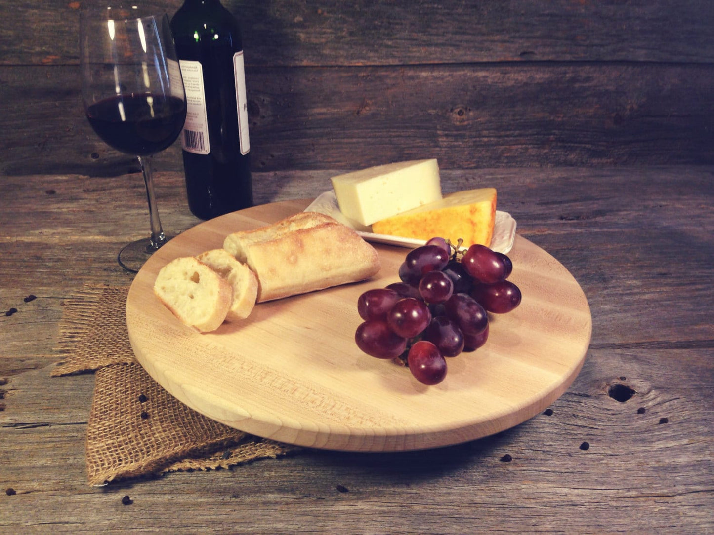 Butcher Block Style Hard Maple Lazy Susan