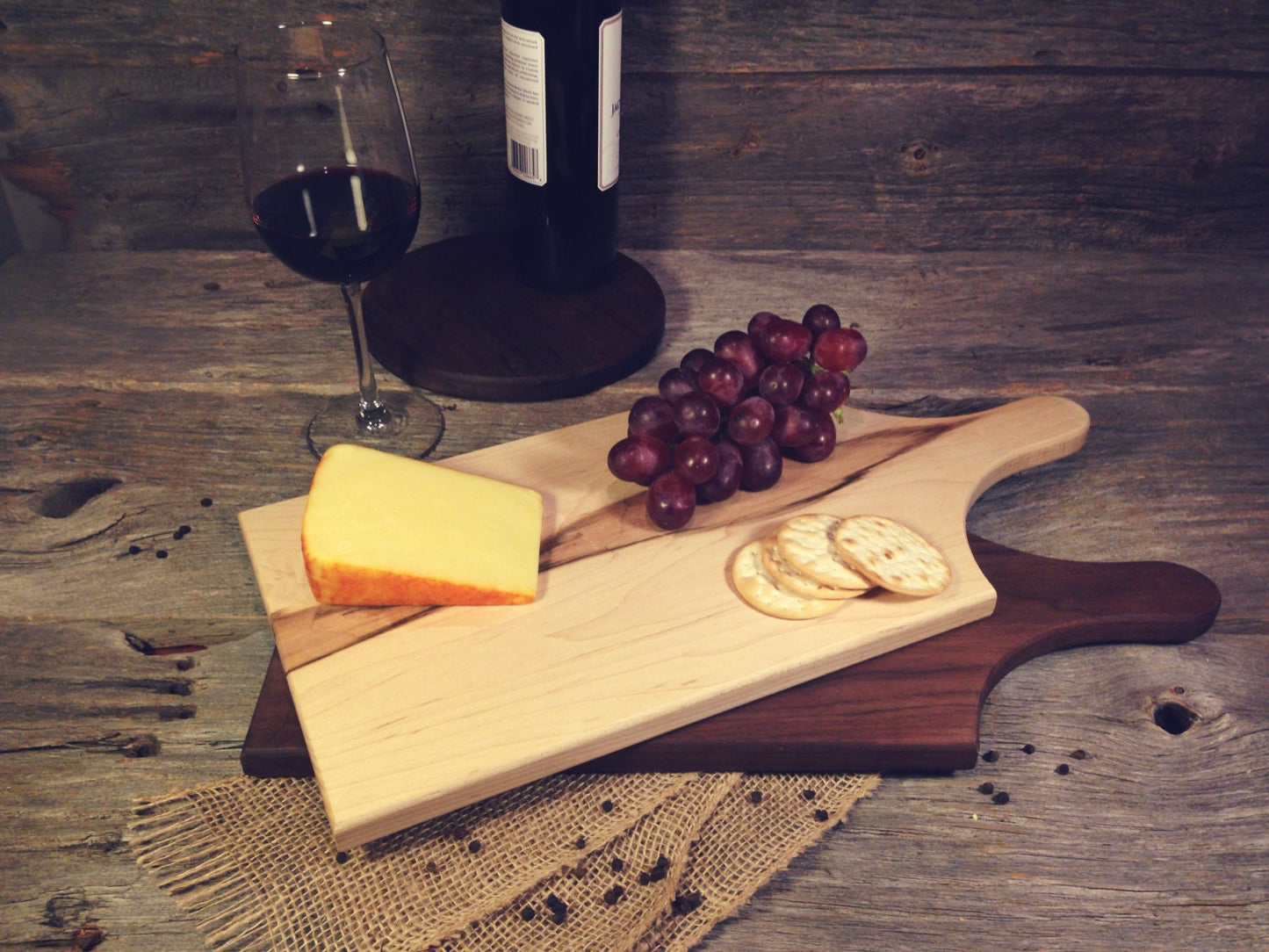 Large Hard Maple Reversible Serving Board w/Handle