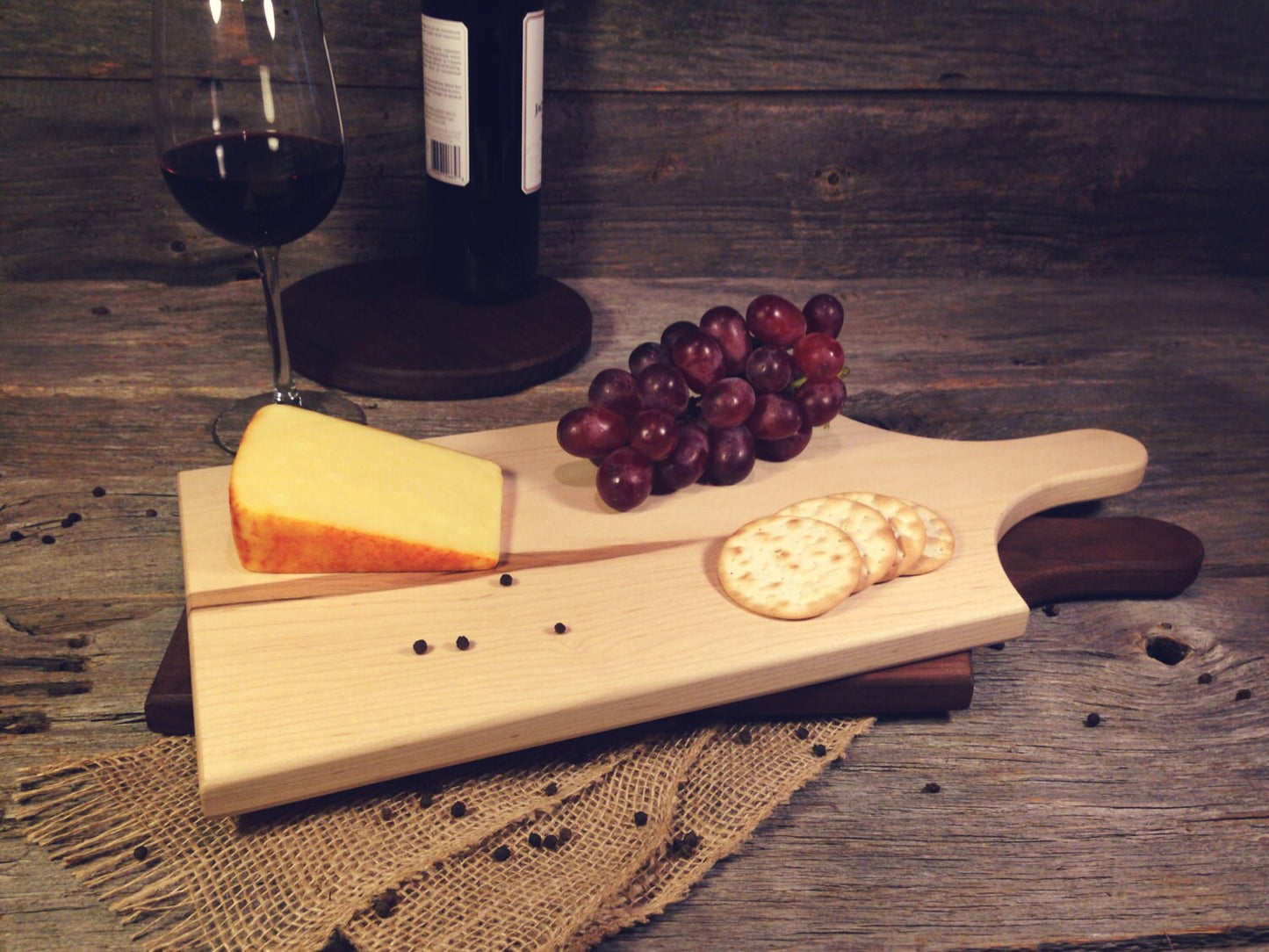 Large Hard Maple Reversible Serving Board w/Handle