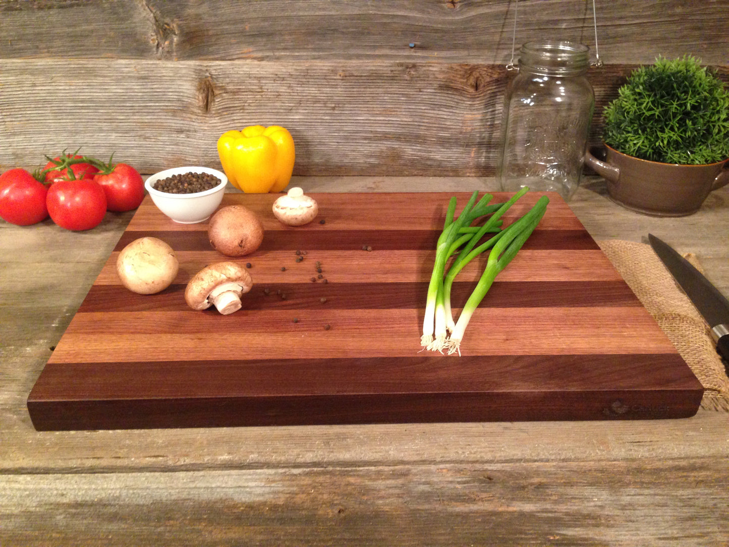 Walnut Butcher Block Reversible Canuck Cutting Board - 1 1/4" x 15" x 20"