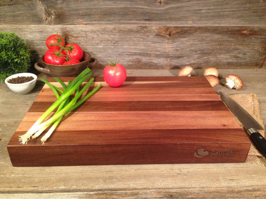 Walnut Butcher Block Reversible Canuck Cutting Board - 2 1/4" x 12" x 18"