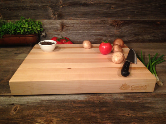 Hard Maple Butcher Block Reversible Canuck Cutting Board - 2 1/4" x 15" x 20"