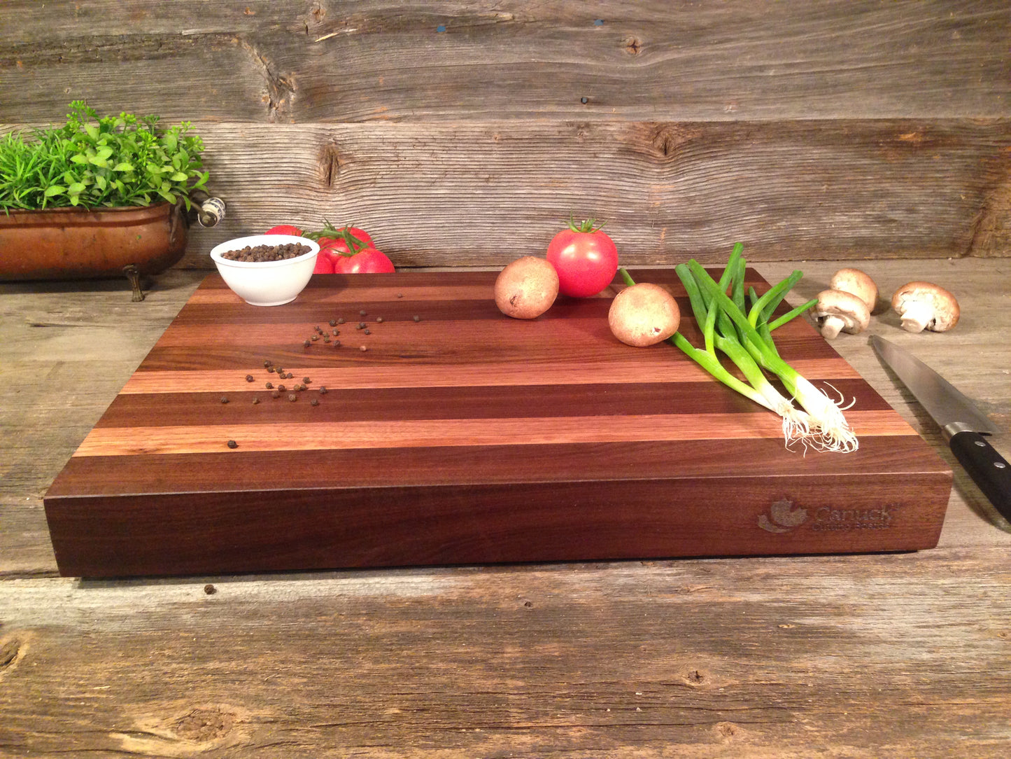 Walnut Butcher Block Reversible Canuck Cutting Board - 2 1/4" x 15" x 20"