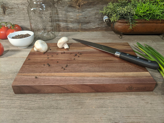 Walnut Butcher Block Reversible Canuck Cutting Board - 1 1/4" x 9" x 14"