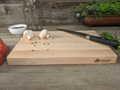 Hard Maple Butcher Block Reversible Canuck Cutting Board - 1 1/4" x 12" x 18"