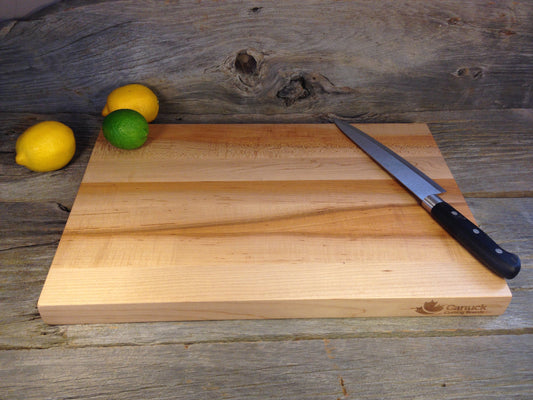 Hard Maple Butcher Block Reversible Canuck Cutting Board - 1 1/4" x 12" x 18"